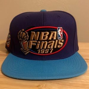 Vintage Mitchell and Ness NBA Finals Utah Jazz snapback hat